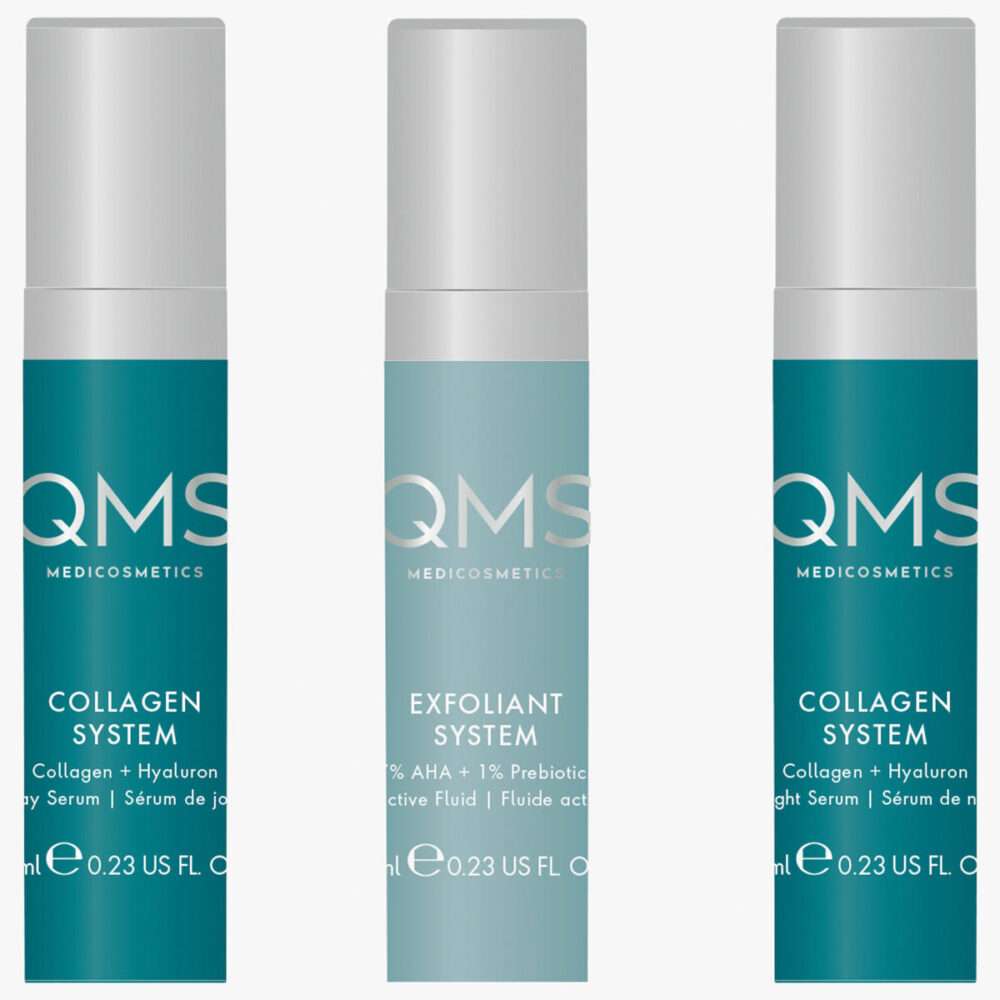 QMS Collagen + Exfoliant Set Medium 3 x 7 ml
